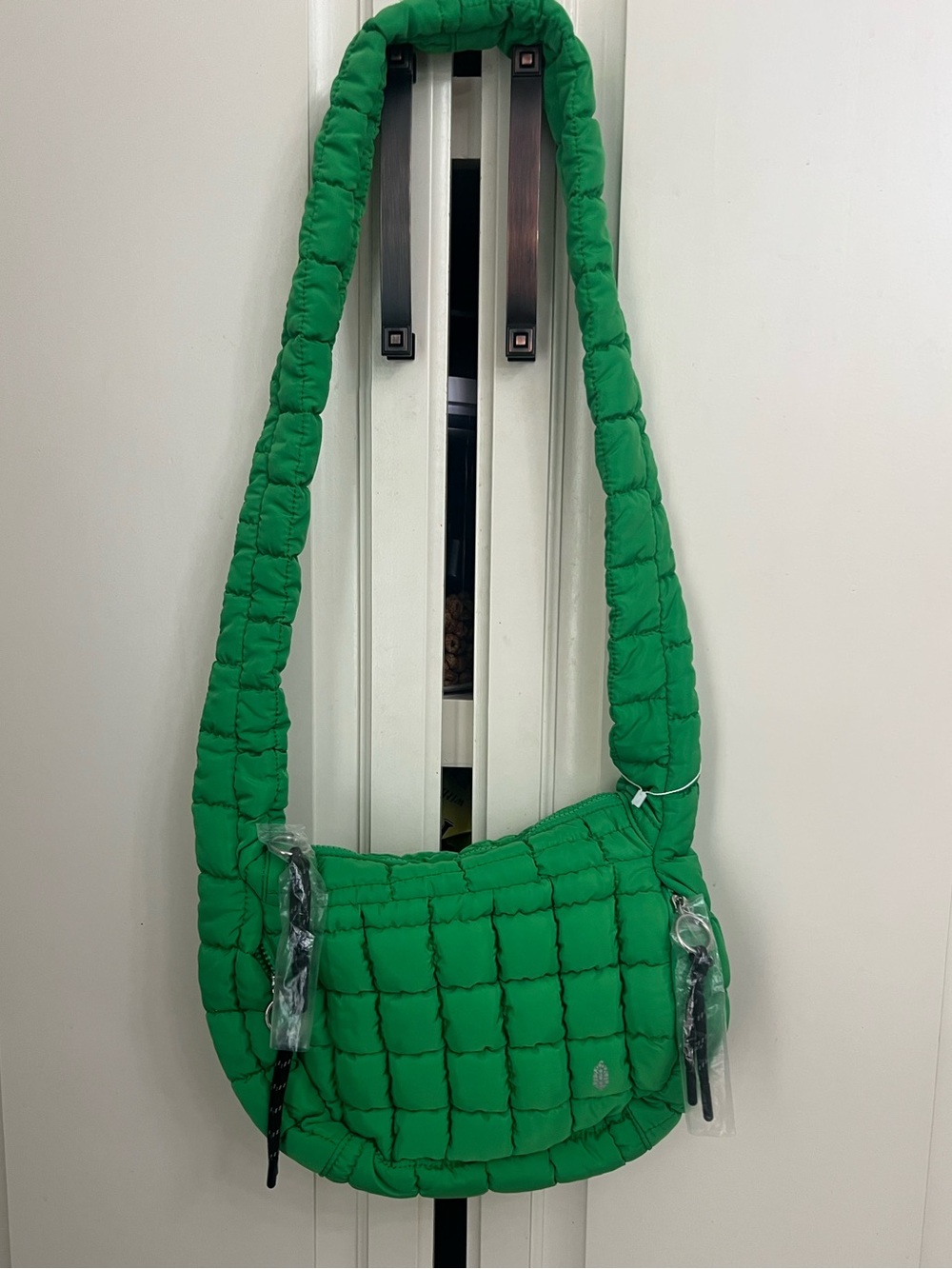 Free People Emerald Quilted Shoulder Bag with Braided Strap - Picture 2 of 6